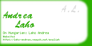 andrea laho business card